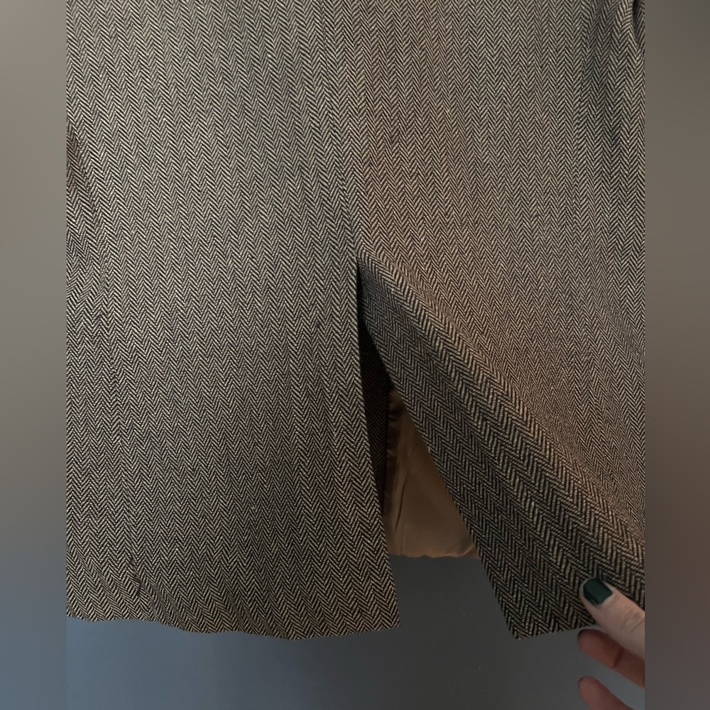 NWOT Mens Blazer Herringbone Tweed Jacket Two Button Wool Blend Sport Coat - Picture 10 of 14